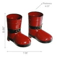 thumbnail image 3 of Jardinière En Métal Rouge Avec Bottes De Père Noël (Lot De 2), 3 of 3