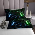 thumbnail image 3 of Erosebridal Neon Gamepad Coverlet Set King, Video Gaming Bedding Set, Modern Geometry Decor 3-Piece, 3 of 5