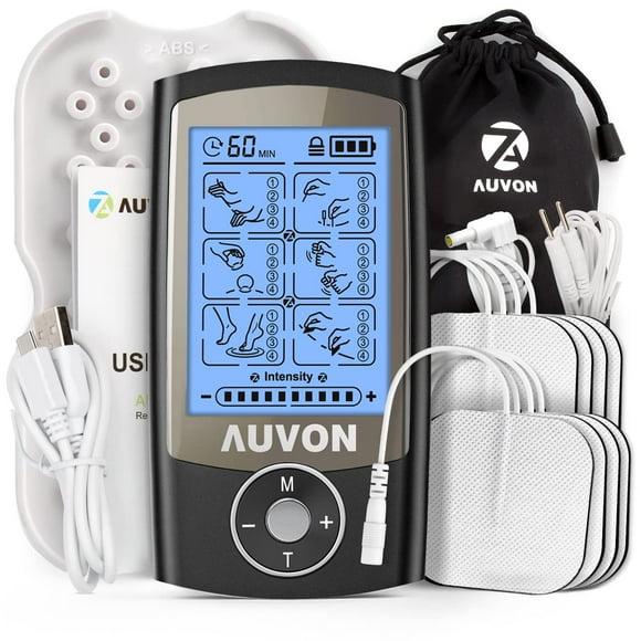 Estimulador muscular AUVON Recargable TENS Unit 24 modos