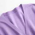 thumbnail image 6 of Women Knit Sweaters Button Down Cardigan V Neck Long Sleeve Ribbed Cuffs Casual Cozy Kimonos Fall Outfits (XL, Purple), 6 of 7