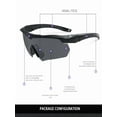 thumbnail image 4 of CS Gaming Goggles CS Wind Resistant Shooting Glasses HD 3 Lens Motocross Mountaineering Safety Glasses (Black B), 4 of 7