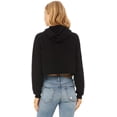 thumbnail image 3 of Ladies' Cropped Fleece Hoodie - BLACK - L, 3 of 3