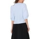 thumbnail image 3 of INSPIRAR CHIC Blusa Casual de Botón de Algodón con Mangas Abullonadas de Verano para Mujeres Cuello Redondo XL Azul, 3 of 6