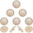 thumbnail image 2 of 10Pcs Deer Head Rhinestone Shank Buttons 25mm Golden Alloy Round Buttons Decorative Metal Rhinestone Sewing Buttons for Clothes, 2 of 9