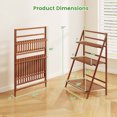 thumbnail image 3 of Costway 3 Tier Folding Shelf Stand Bamboo Flower Pot Display Rack Bookcase Organizer, 3 of 10