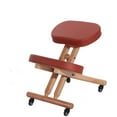thumbnail image 1 of Master Massage Comfort Chaise à genoux en bois Posture Coussin épais Siège Bureau et maison Roulant Réglable Cannelle Couleur, 1 of 4