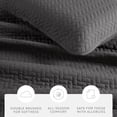 thumbnail image 4 of Noble Linens Gray Herring Pattern Quilted Coverlet, Twin/Twin XL, 4 of 12