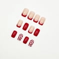 thumbnail image 4 of Uñas postizas adhesivas PEPFTG diseño corazón de San Valentín 24 piezas, 4 of 7