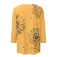 thumbnail image 4 of Knosfe Womens Tops 3/4 Sleeve Summer Sunflower Slim Cute Tops Crewneck Slim Fit Half Sleeve Tshirts Shirts Spring Blouse Orange 3XL, 4 of 5