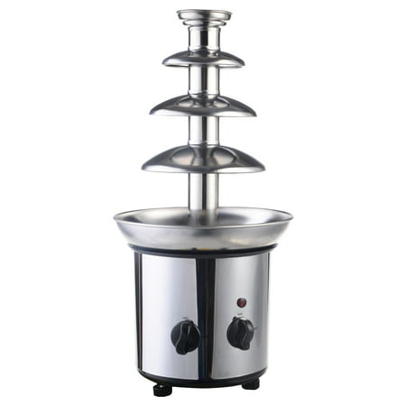 Costway 4 Tiers Commercial Stainless Steel Hot New Luxury Chocolate Fondue (Best Fondue Chocolate Brand)