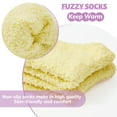 thumbnail image 3 of Zando Cozy Non Slip Socks Womens Warm Fuzzy Socks Super Soft Grip Socks for Women Fluffy Socks with Grippers for Women Hospital Socks Rainbow 7 Pairs, 3 of 5