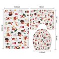 thumbnail image 3 of White Christmas Santa and Gift Pattern Bathroom Rugs Sets 3 Piece,Toilet Cover Set,Absorbent Non Slip Bathroom Mats Sets with U-Shaped Contour Rug Toilet Rug Set, 3 of 5