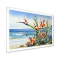 thumbnail image 2 of Designart "Seaside Birds Of Paradise" Birds Of Paradise Picture Framed Wall Art Prints, 2 of 5