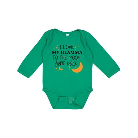 

Inktastic I Love My Glamma to the Moon and Back Gift Baby Boy or Baby Girl Long Sleeve Bodysuit