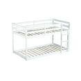 thumbnail image 3 of Aukfa Bunk Bed for Kids - Wood Bed Frame with Ladder - Twin over Twin - White, 3 of 7
