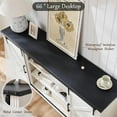 thumbnail image 6 of T4TREAM Farmhouse Sideboard Buffet Cabinet - 4 Drawers, Sliding Barn Door - 66 in, White, 6 of 6