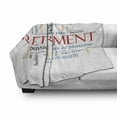 thumbnail image 3 of Retirement Party Soft Flannel Fleece Blanket, Word Cloud Concept Retirement Theme with Security Pension Savings Future, Cozy Plush for Indoor and Outdoor Use, 70" x 90", Multicolor, by Ambesonne, 3 of 6