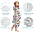 thumbnail image 7 of Colorful Mushroom Cartoon White Pattern Hooded Bath Towel，50"x30" for Ages 3 To 12 Kids, Quick Dry Lightweight Soft Microfiber Hood Beach Towel Cover Up for Kids, 7 of 7