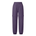 thumbnail image 6 of Hudaneo Womens Pants Lightweight Cargo Pants for Womens Zip-Off Trekking Trousers Waterproof Joggers Hiking Pants, Dark Purple XXL, 6 of 6