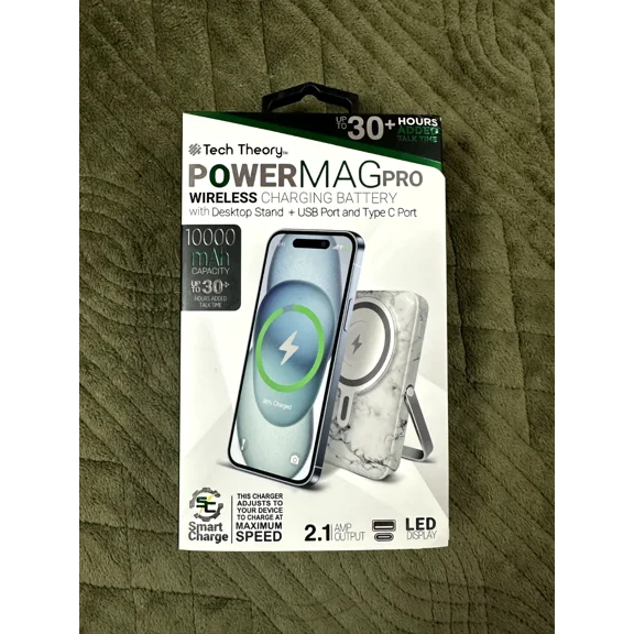 Open Box TECH THEORY POWER MAG PRO WIRELESS CHARGING BATTERY - WHITE