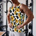 thumbnail image 5 of Salouo Cute Cow Print Sunflower A for Men's Tank Tops,Sleeveless Muscle Shirts for Men Quick Dry Workout Tank Top Gym Muscle Tee Fitness Bodybuilding Sleeveless T Shirt-4X-Large, 5 of 7