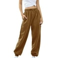thumbnail image 3 of Hontri Womens Khaki Pants Clearance! Women's Bottom Sweatpants Joggers Pants Workout High Waisted Yoga Pants with Pockets 100% Cotton Pants for Women, 3 of 8