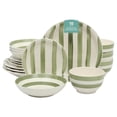 thumbnail image 1 of Juego de vajilla Gibson Home Kenwood Shores, 16 piezas, gres verde, 1 of 6