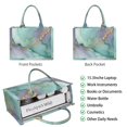 thumbnail image 2 of Large Capacity Tote Bag,Green Purple Gold Marble Pattern Handbag Fashion Luxury Tote Bag,15.7"x13"x 5.1" Inches,Laptop Compatible, 2 of 6