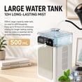 thumbnail image 4 of Portable Air Cooler,Rechargeable Mini Air Conditioner Evaporative Air Cooler with A 370ml Water Tank,Unit Cool Air Spray,Digital Display Car AC Fan,Portable AC for Car Bedroom Office Camping, 4 of 6