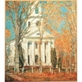 thumbnail image 2 of Childe Hassam 20x22 Black Ornate Framed Double Matted Museum Art Print Titled: Church at Old Lyme, Connecticut&nbsp; (1905), 2 of 5