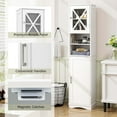 thumbnail image 6 of Costway 67" Tall Bathroom Cabinet Freestanding Storage Cabinet with 5 Adjustable Shelves White, 6 of 10