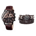 thumbnail image 2 of Set De 4 Piezas De Reloj Y Pulsera De Cuero Pu Para Hombre, 2 of 5