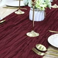 thumbnail image 5 of Ksopiavobs Cheesecloth Table Runner 10ft Gauze Boho Rustic Burgundy Cheese Cloth Table Runner for Wedding Bridal Shower Fall Thanksgiving Christmas Decoration, 5 of 5