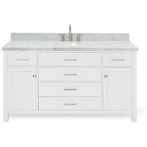 Ariel H061scwovo Bristol 61" Free Standing Single Oval Basin Vanity Set - White