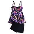 thumbnail image 5 of DHFJKG Tankini Swimsuit For Women High Waist Tummy Control Two Piece Bathing Suit With Adjustable Straps Floral Stylish Beachwear, 5 of 5