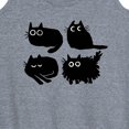 thumbnail image 3 of Instant Message - Sketched Black Cats - Women's Racerback Tank Top, 3 of 6