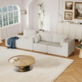 thumbnail image 5 of Demi Bonn 108" L-Shaped Modular Foam Sofa with Chaise Lounge, Cloud-Like Comfort Couch, Corduroy Sectional for Living Room, White, 5 of 12