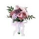 thumbnail image 2 of Mano nupcial con flores para dama de honor sosteniendo un ramo de flores artificiales falsas. rosa violeta, 2 of 9