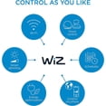 thumbnail image 4 of WiZ - foco LED inteligente de 60 W A19 regulable (5000 K) - Paquete de 2-800 lúmenes - E26 - Interior - Se conecta a tu Wi-Fi existente - Control con voz o aplicación - Activar c, 4 of 7