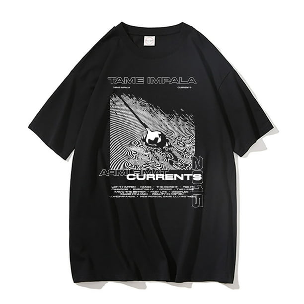 Tame Impala Currents camiseta algodón viajero elegante Tops elegante divertido manga corta Hip Hop Harajuku Casual camisetas Unisex
