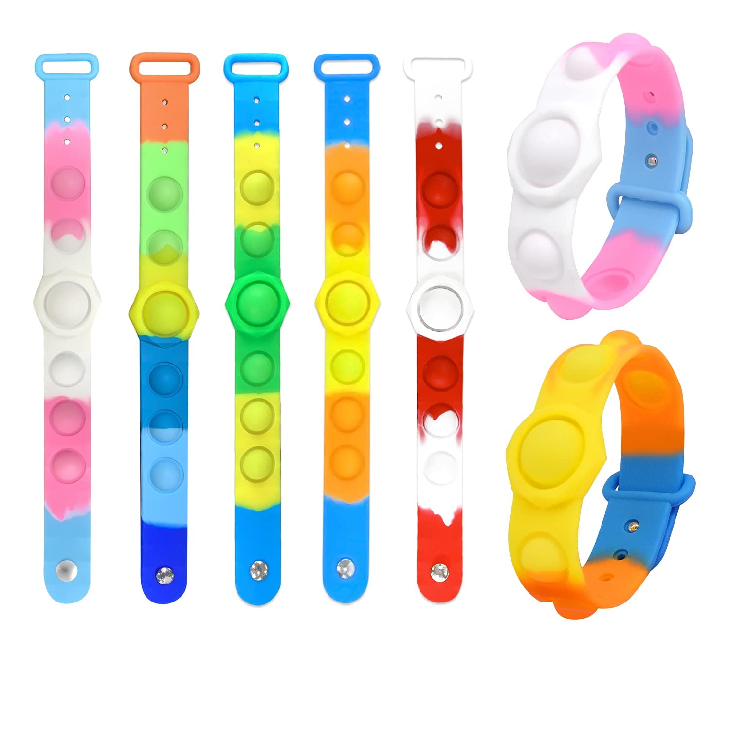 Popping Fidget Toys Bracelets, 5PCS Kids Pop Toy Bubble Sensory