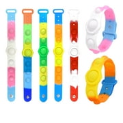 Popping Fidget Toys Bracelets, 5PCS Kids Pop Toy Bubble Sensory Silicone Fidget Toy Bracelets Rubber Wristbands, Colorful Bracelets Pop Dimple Sensory Mini Fidget Toy Help Restore Emotions For Adult K
