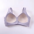 thumbnail image 3 of Sawvnm Women Bras Women's Fashionable Underwire-free Gathering Front Button-up Breathable Bra Large Cup Daily Bra, 3 of 6
