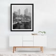 thumbnail image 3 of The Pond in Snow 02 B&W - Manhattan New York Photography Black and White Snow Cityscape Winter Nature Architecture Scenic Black Framed Wall Art Print 6 x 8 inches, 3 of 4