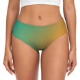 thumbnail image 1 of Fotbe Orange To Teal Gradient Calzones Estampados para Mujer – Ropa Interior de Algodón, Cómoda, Suave y Elástica-Small, 1 of 6