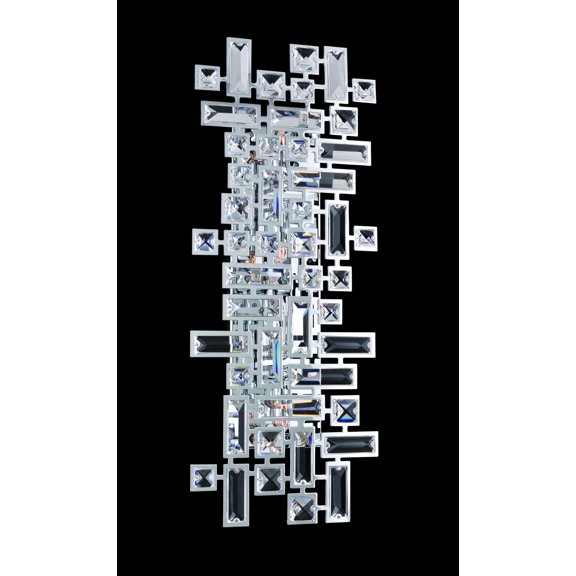11192-010-FR001-Allegri Lighting-Vermeer - Four Light Wall Bracket Chrome Firenze Chrome Finish with Firenze Clear Crystal