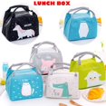 thumbnail image 1 of Portable Cartoon Unicorn Fox Bear Print Thermal Insulated Lunch Box Floral Bag Tote Bento Pouch Lunch Container, 1 of 5