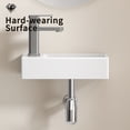 thumbnail image 6 of Wall-Mounted Ceramic Bathroom Sink,Small Cloakroom Basin Sink for Small Bathroom, Powder Room,14.57" x 7.09" x 3.54",Left, 6 of 7