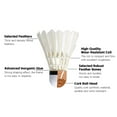 thumbnail image 4 of Feather Shuttlecocks for Badminton Outdoor 12-Pack Beginner Training Badminton Shuttlecocks, 4 of 8