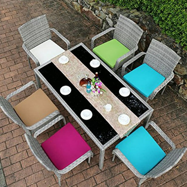 Outdoor Square Cushion Cover Polyester Seat Pad For Garden Patio Furniture Durable Weather Cushion Protector 22 Colors To Choose From Without Core Cushion 45x45x5cm
